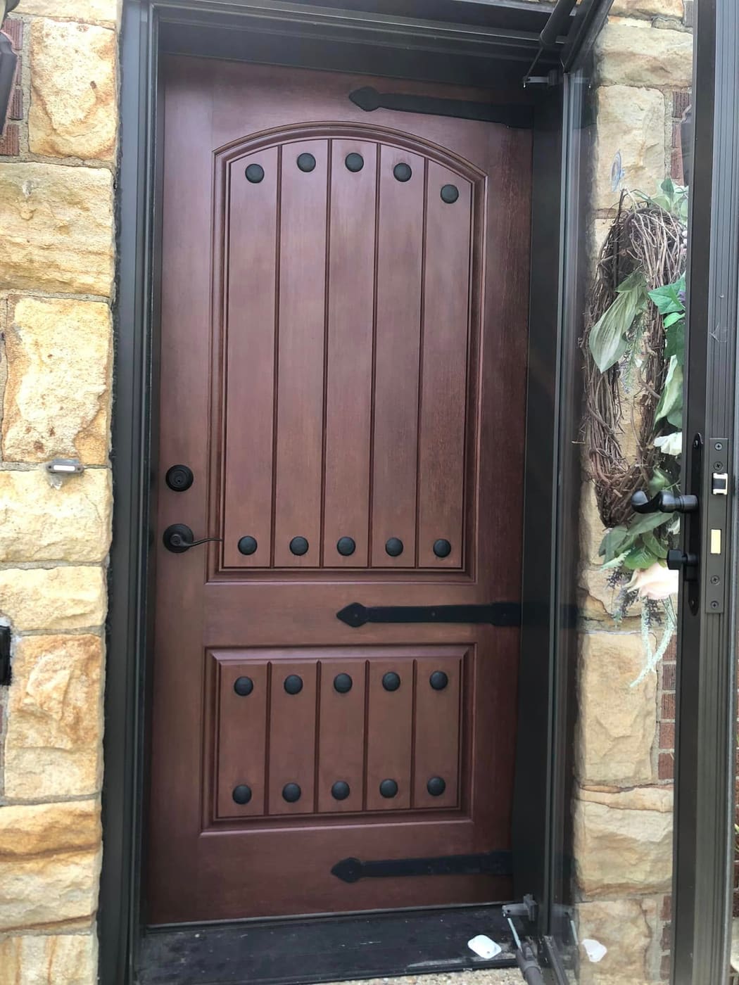 New wood-look front door