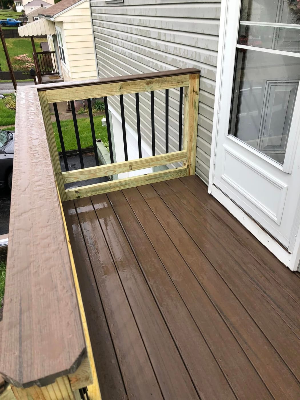 Rebuilt front landing and steps, view 2
