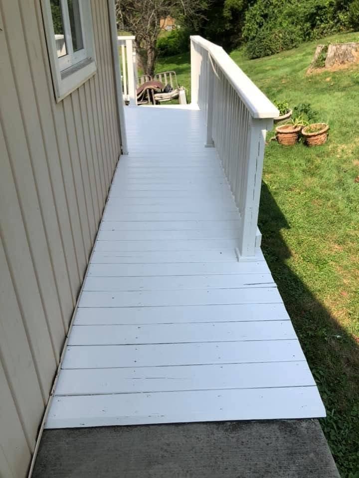 After: Repainted deck and ramp, view 4